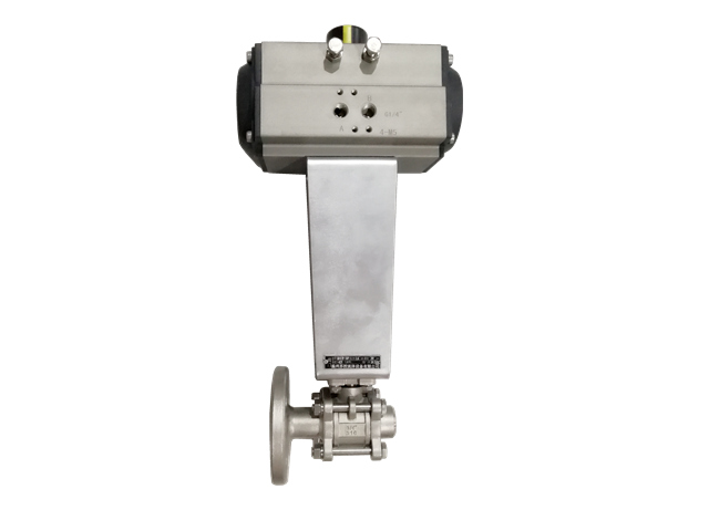 定制气动三片式单法兰单螺纹球阀