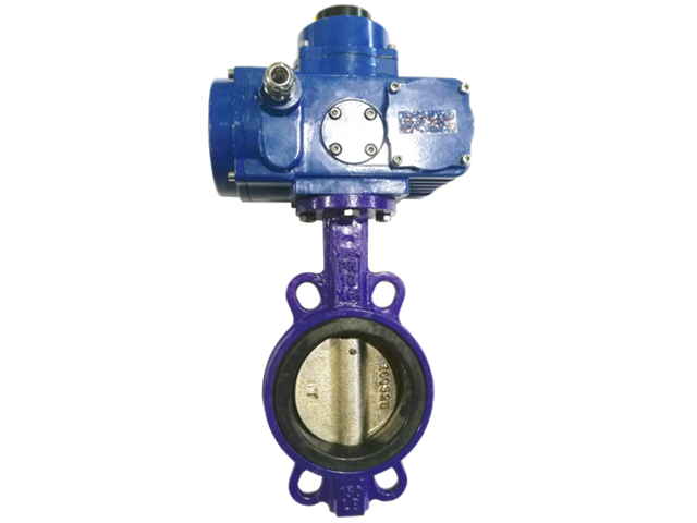 对夹式电动双位蝶阀