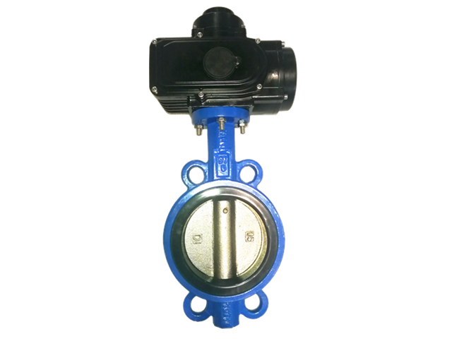 电动衬胶对夹蝶阀