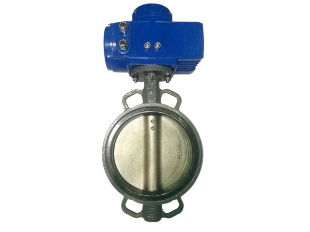 电动对夹式开关蝶阀