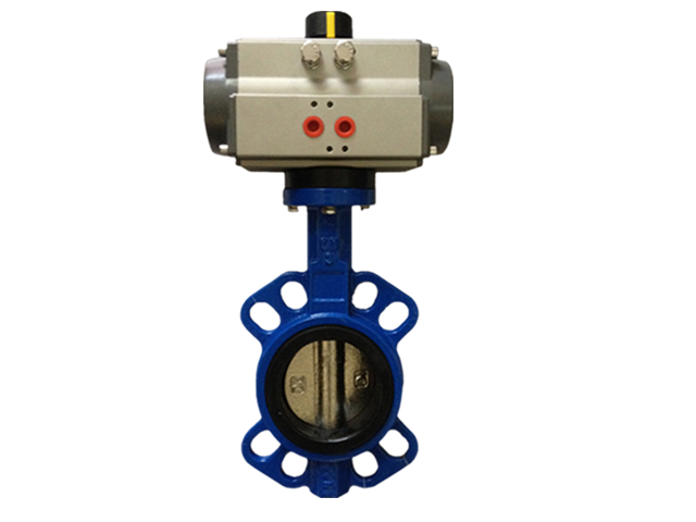 D671X气动开关对夹蝶阀