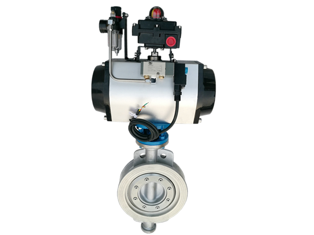 D673H/Y/F/W气动对夹偏心蝶阀