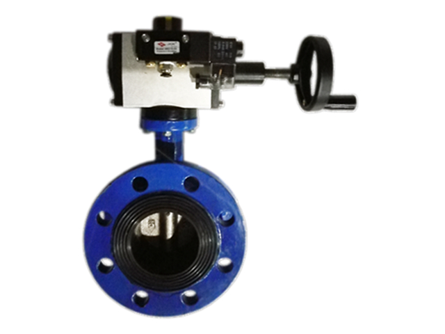 STD641X手动可调开度气动法兰蝶阀