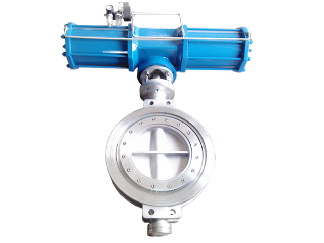 D673H气动硬密封对夹蝶阀